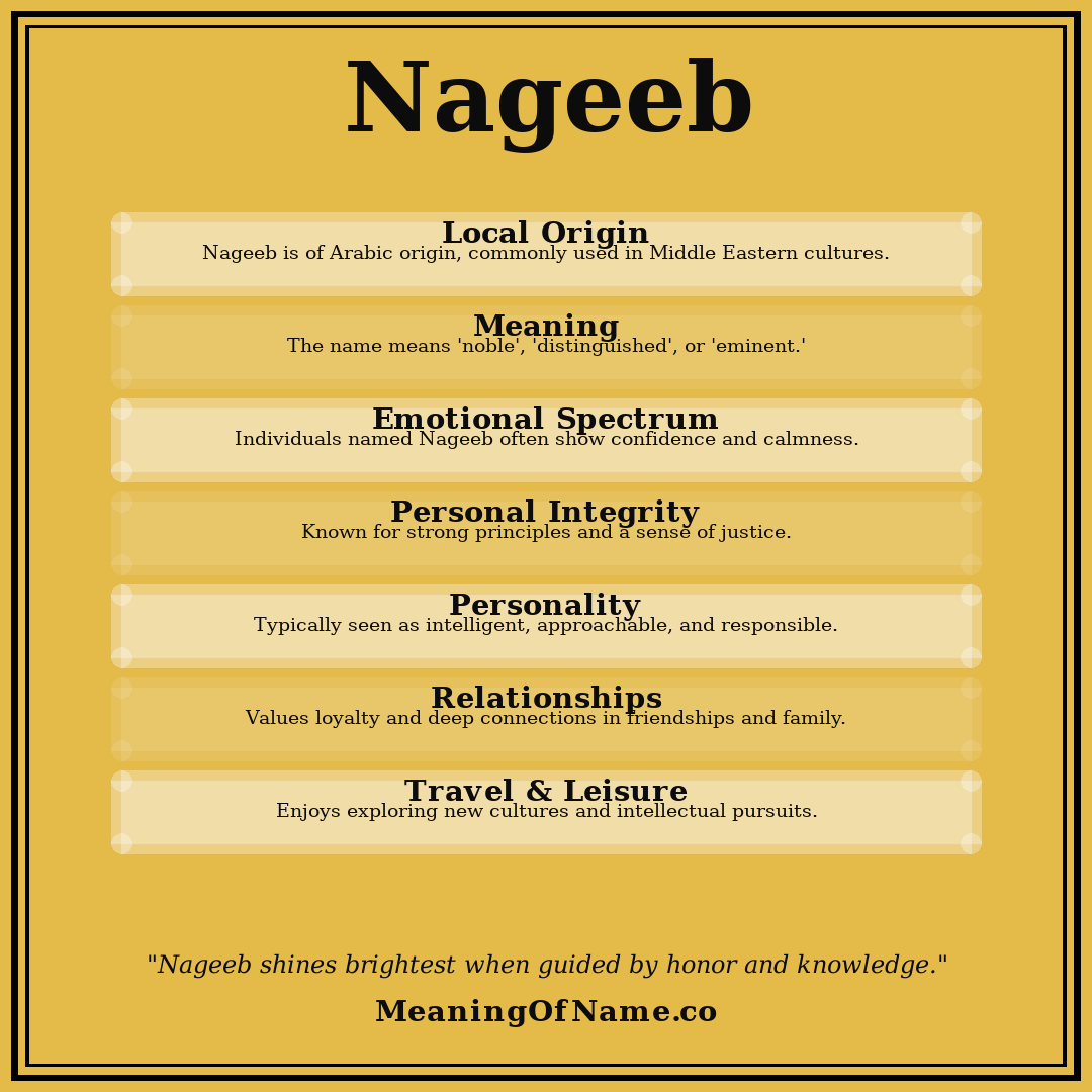 Nageeb name meaning poster