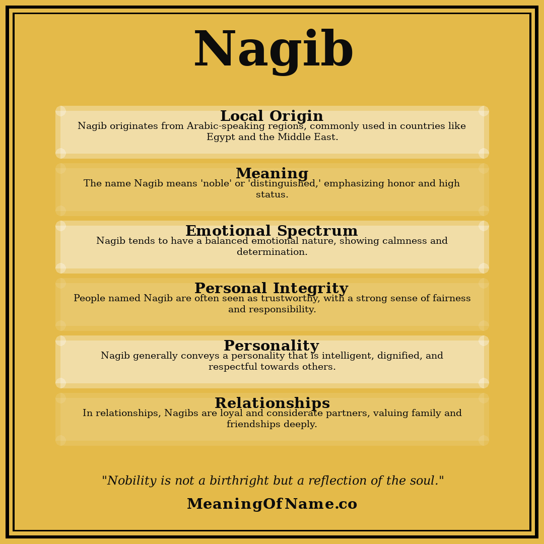 Nagib name meaning poster