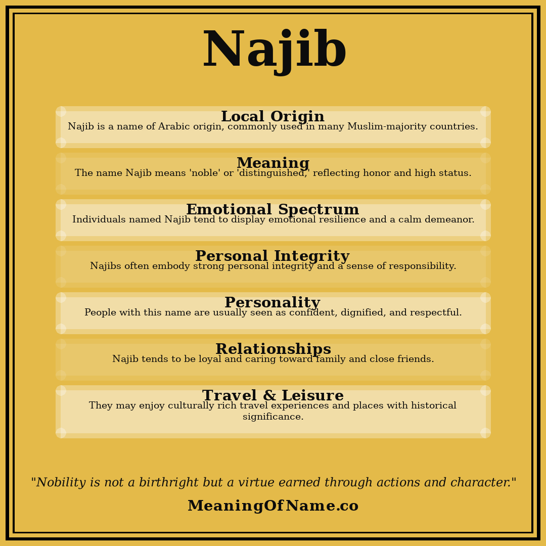 Najib name meaning poster