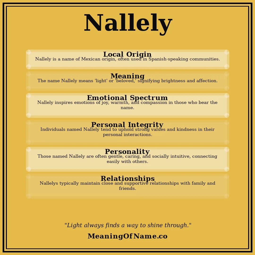 Nallely name meaning poster