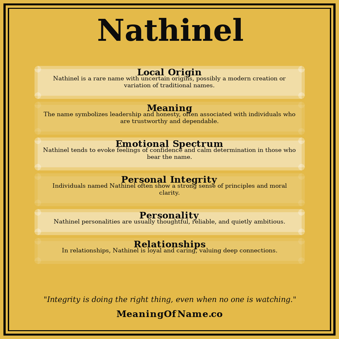 Nathinel name meaning poster