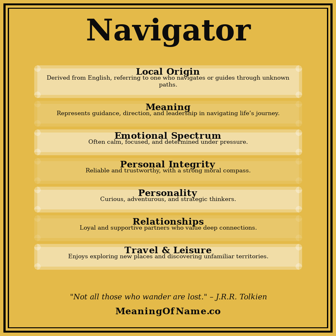 Navigator name meaning poster