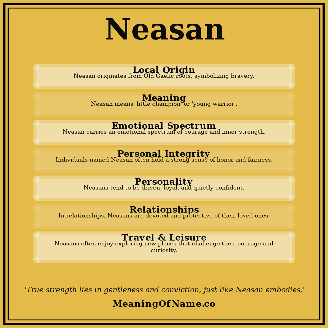 Neasan name meaning poster