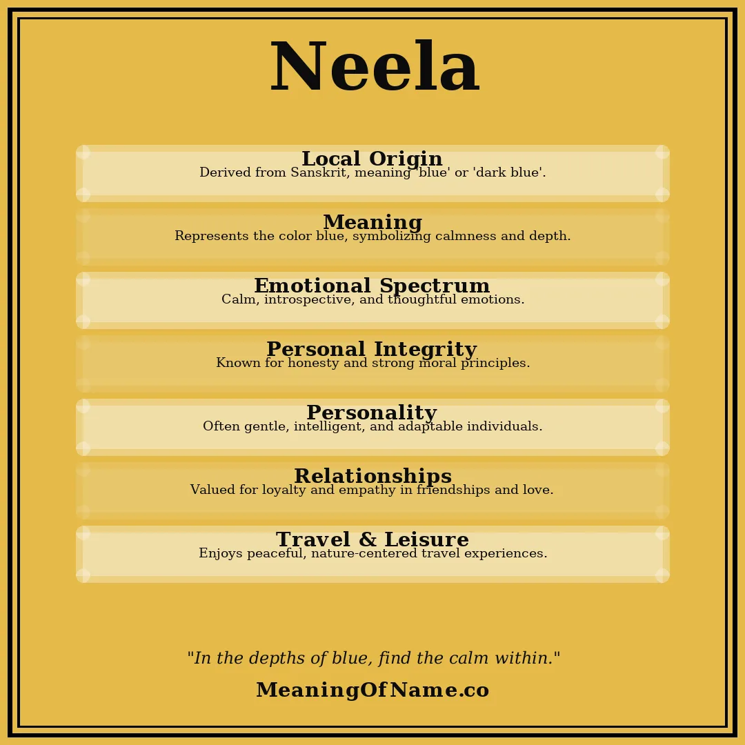Neela name meaning poster