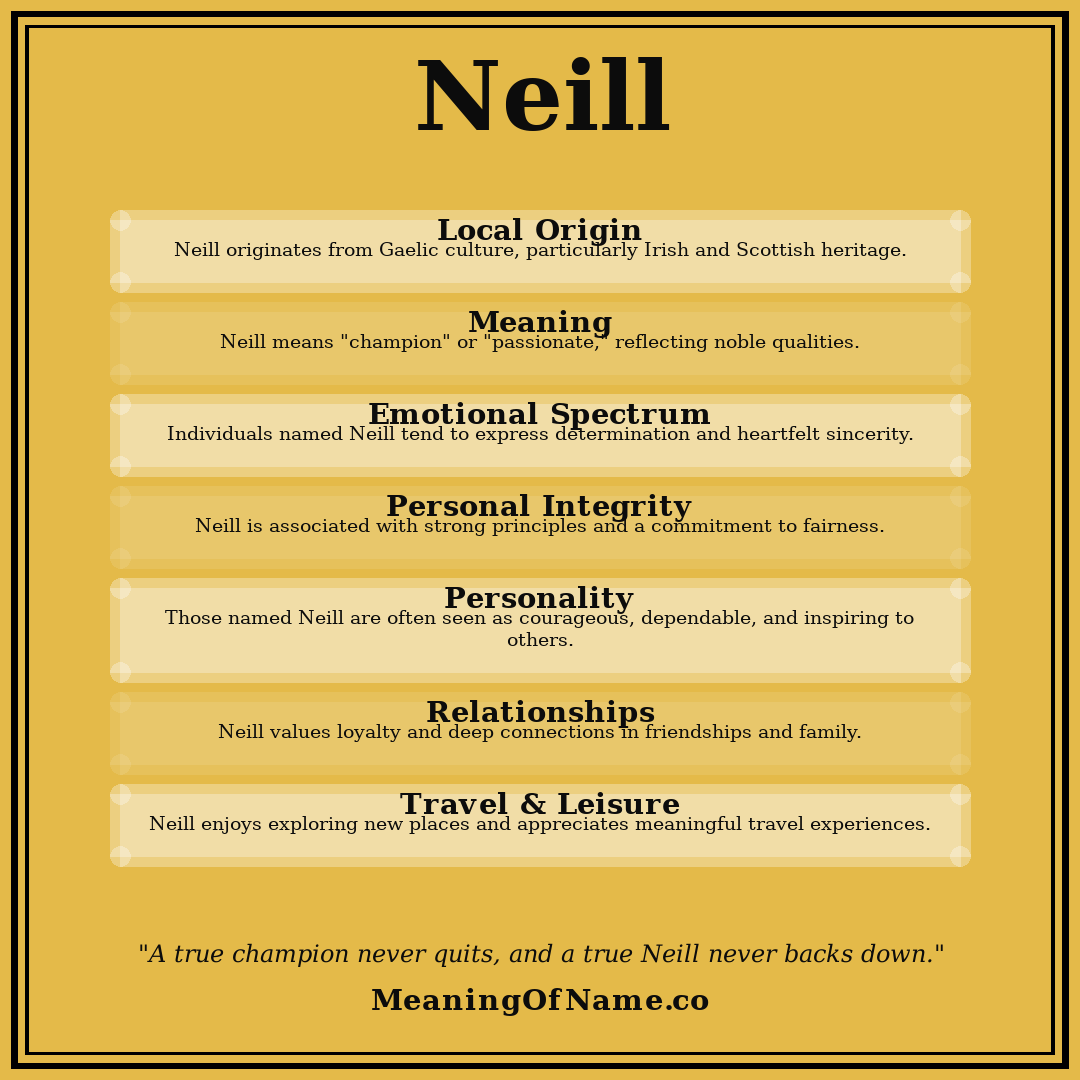 Neill name meaning poster