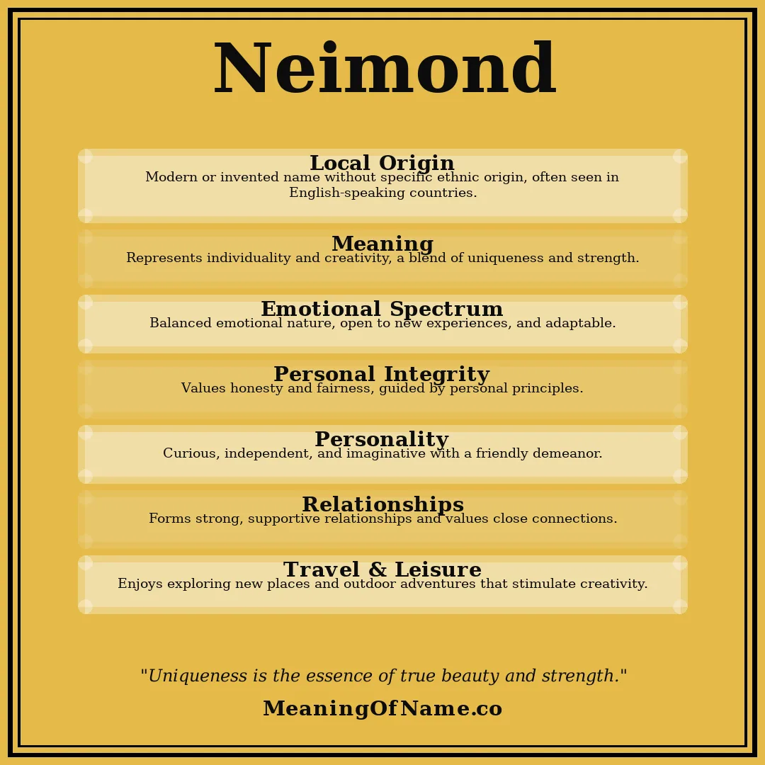 Neimond name meaning poster