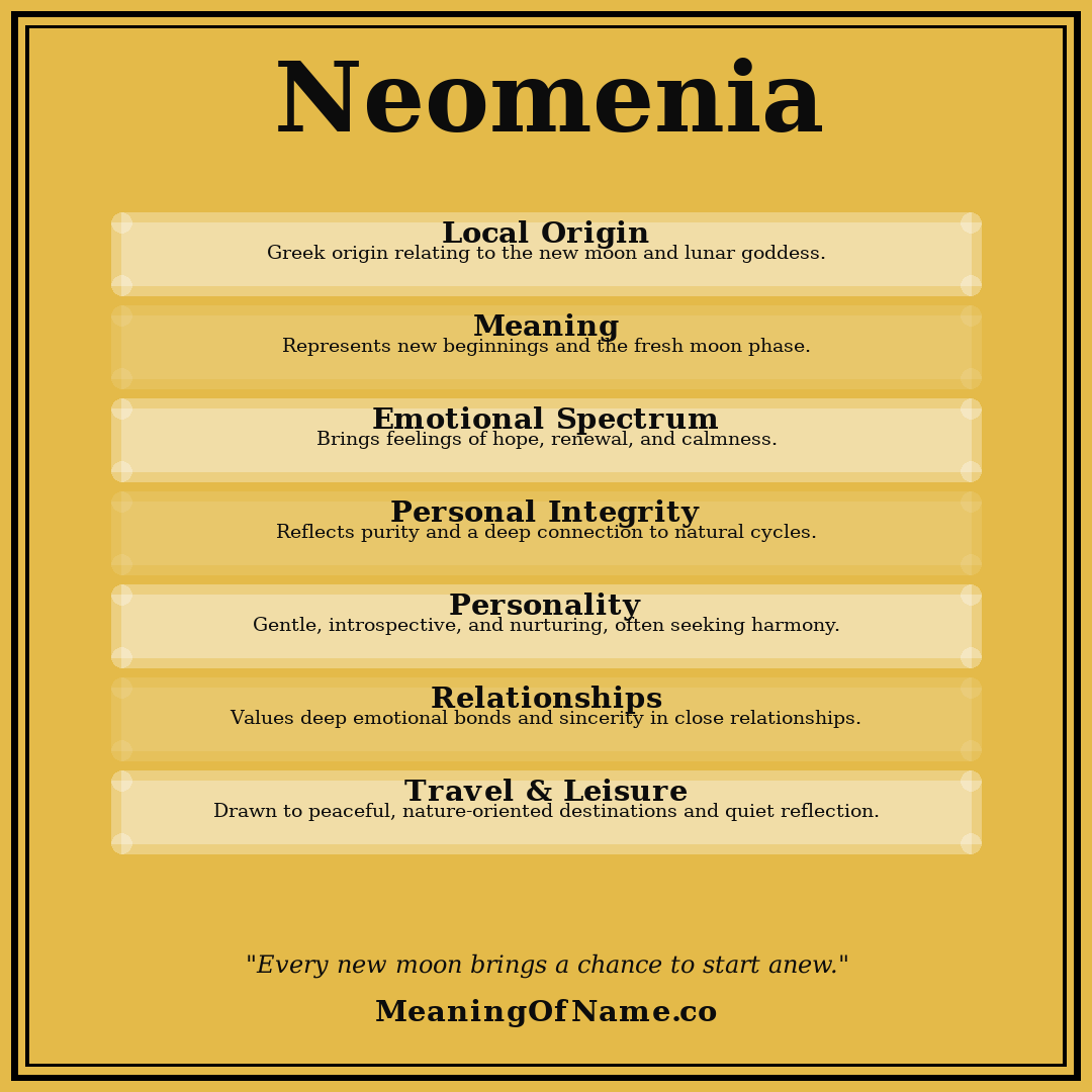 Neomenia name meaning poster