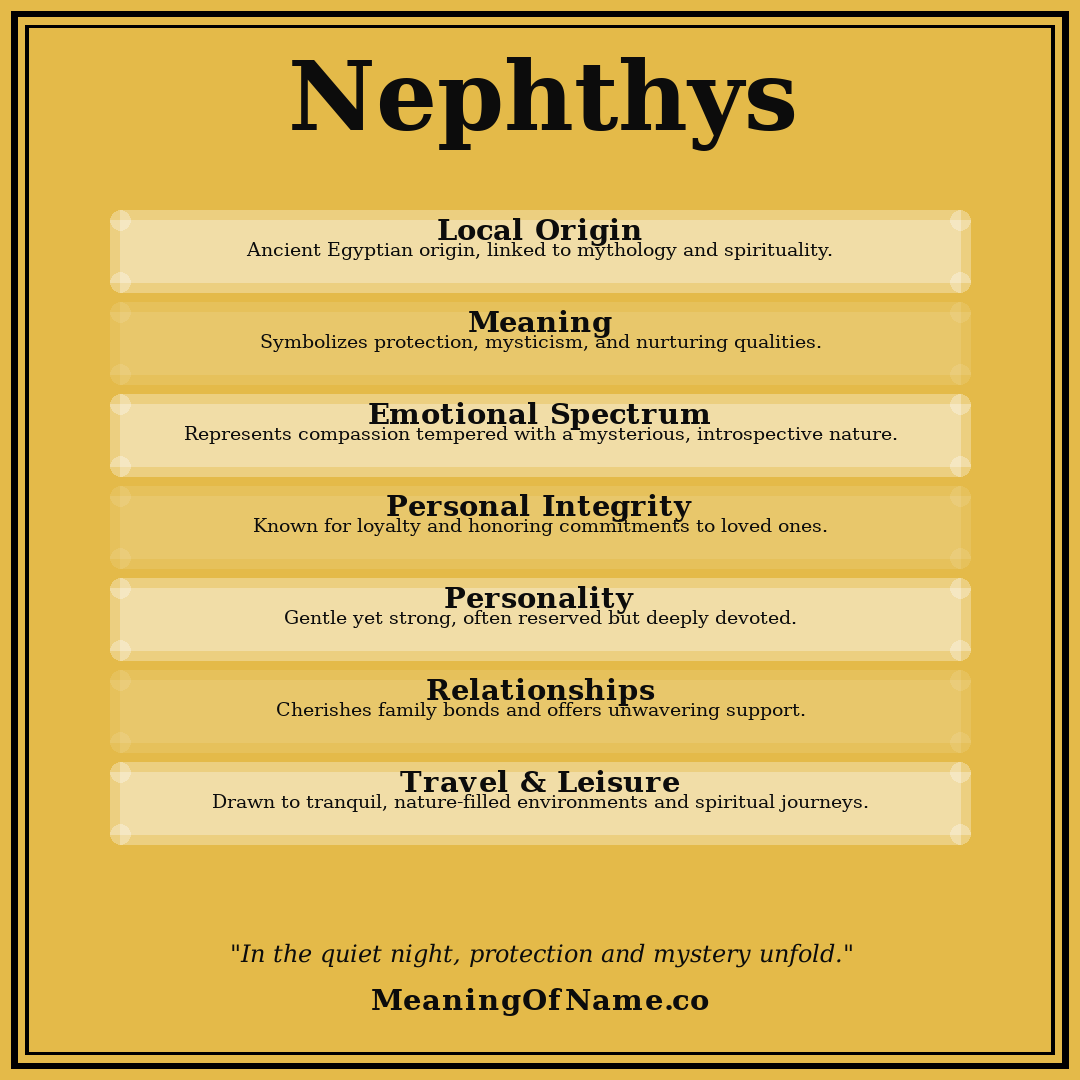 Nephthys name meaning poster