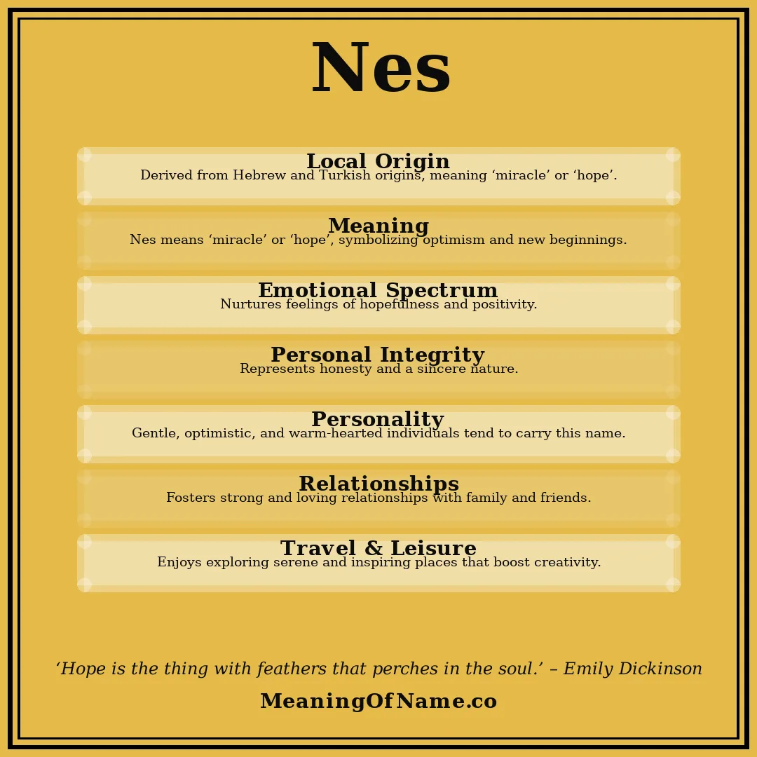 Nes name meaning poster