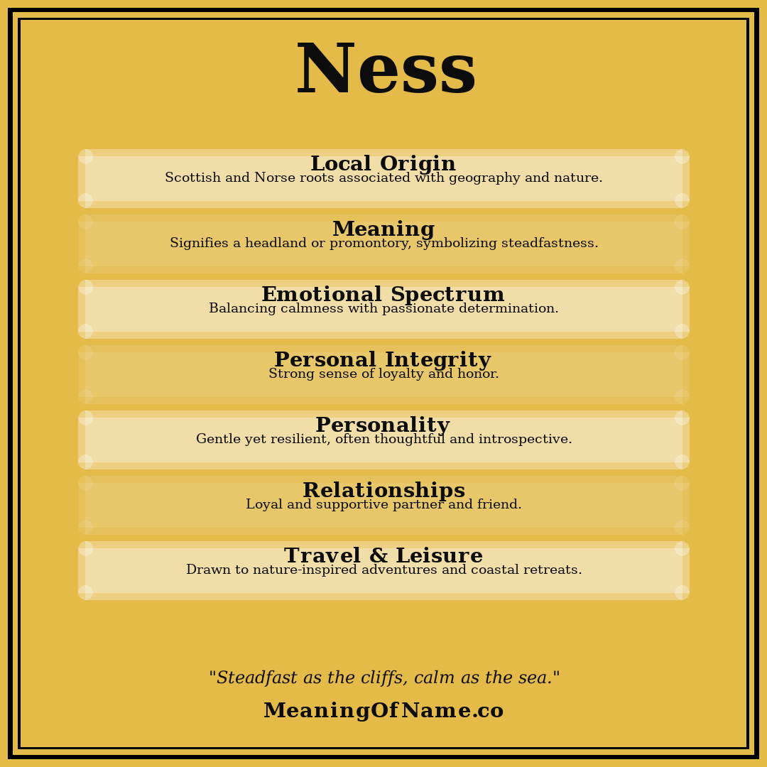Ness name meaning poster