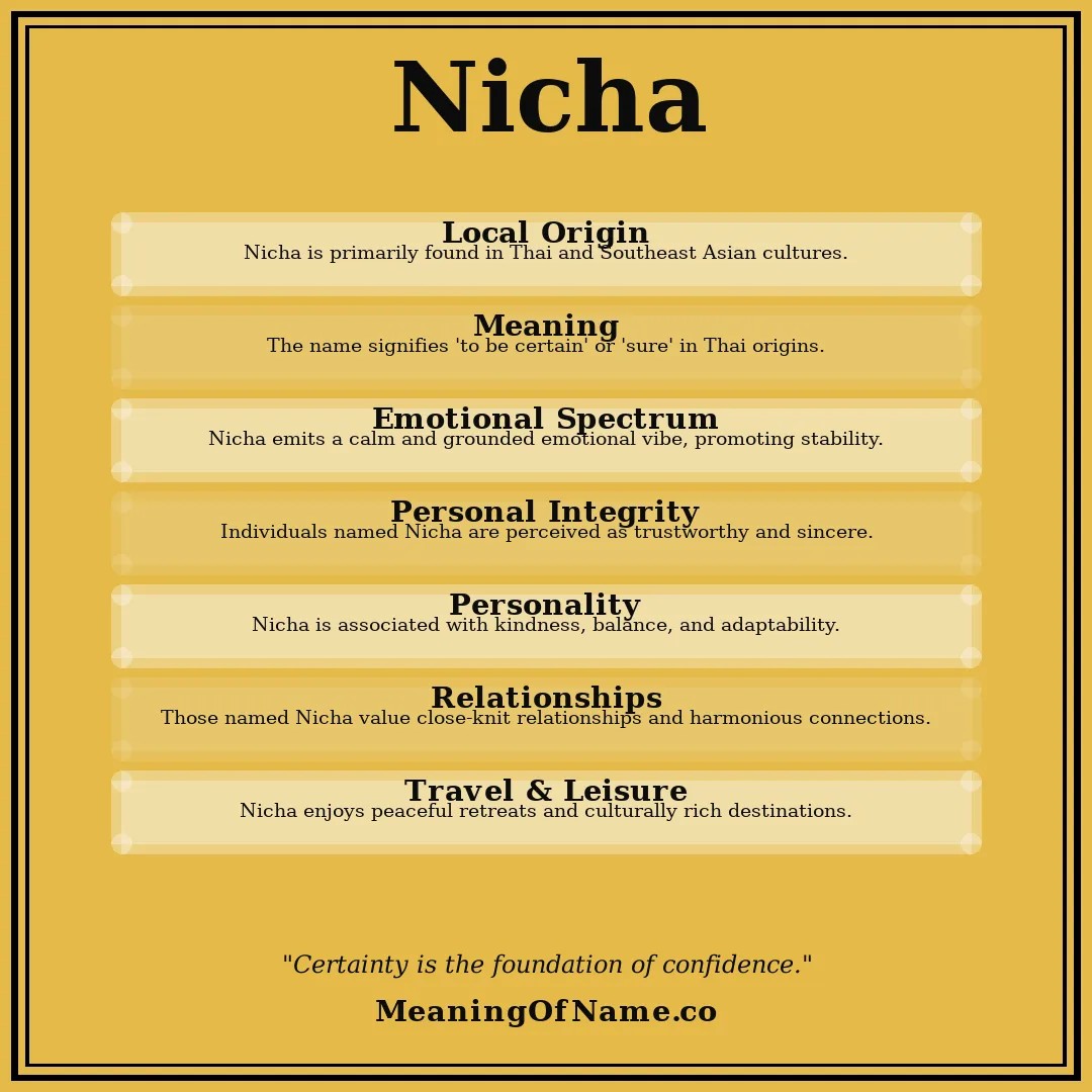 Nicha name meaning poster