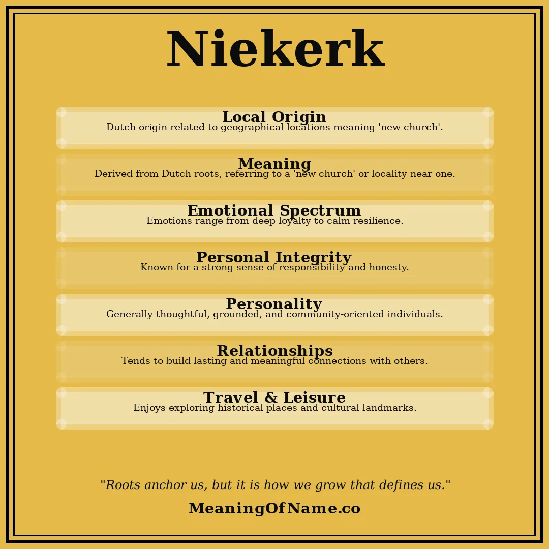 Niekerk name meaning poster