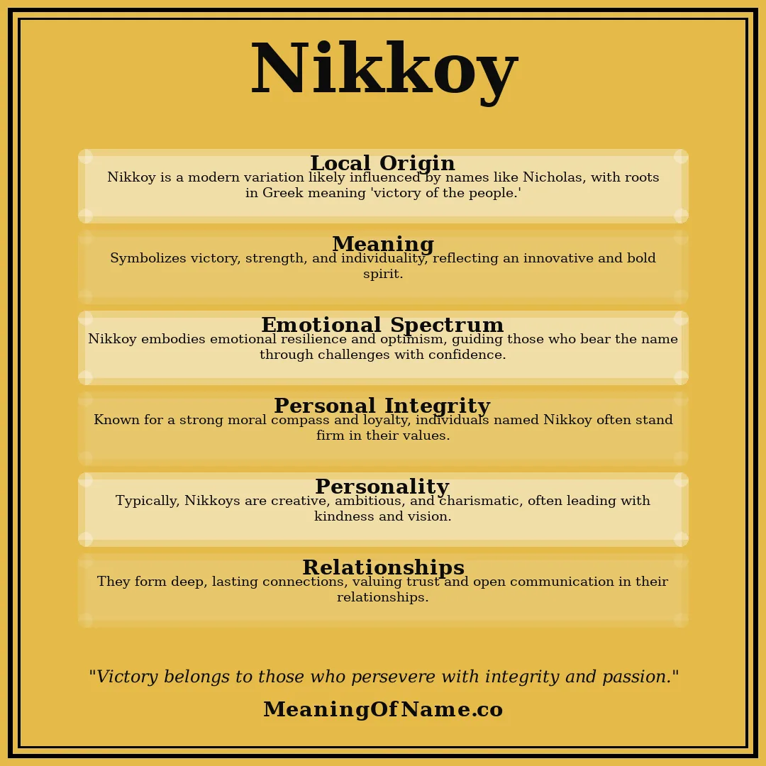 Nikkoy name meaning poster