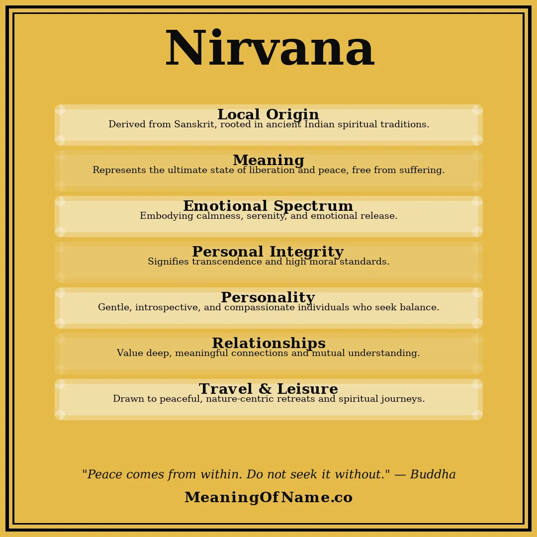 Nirvana name meaning poster