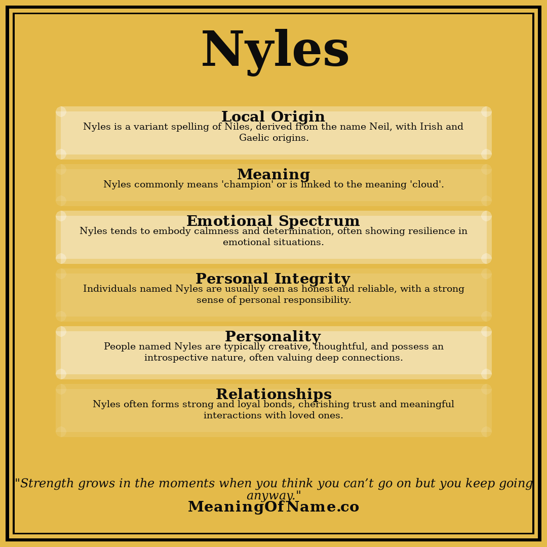 Nyles name meaning poster