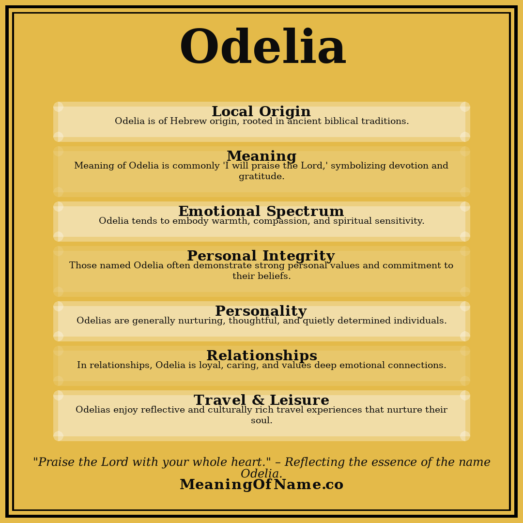 Odelia name meaning poster