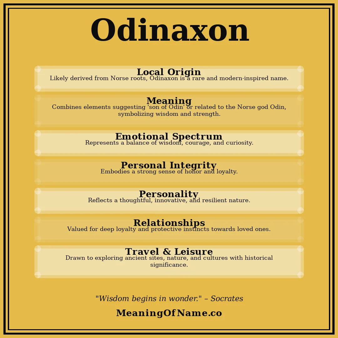 Odinaxon name meaning poster
