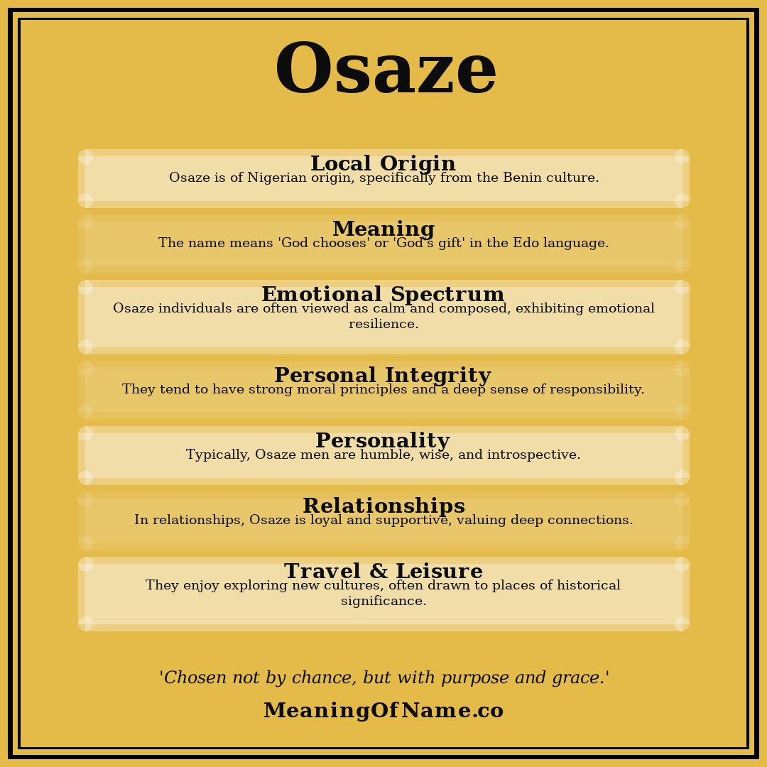 Osaze name meaning poster