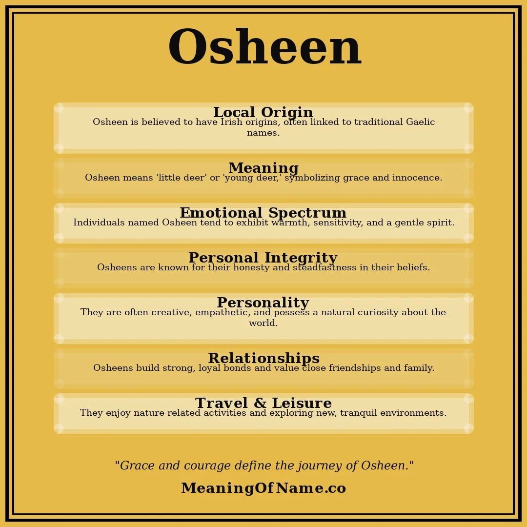 Osheen name meaning poster