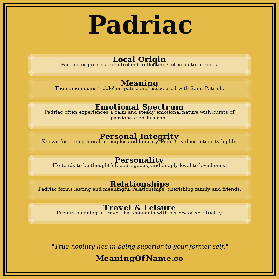 Padriac name meaning poster