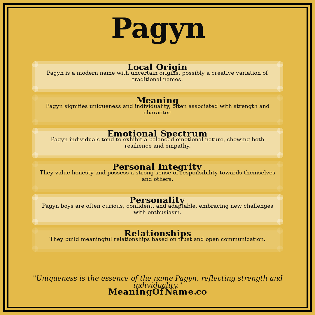 Pagyn name meaning poster