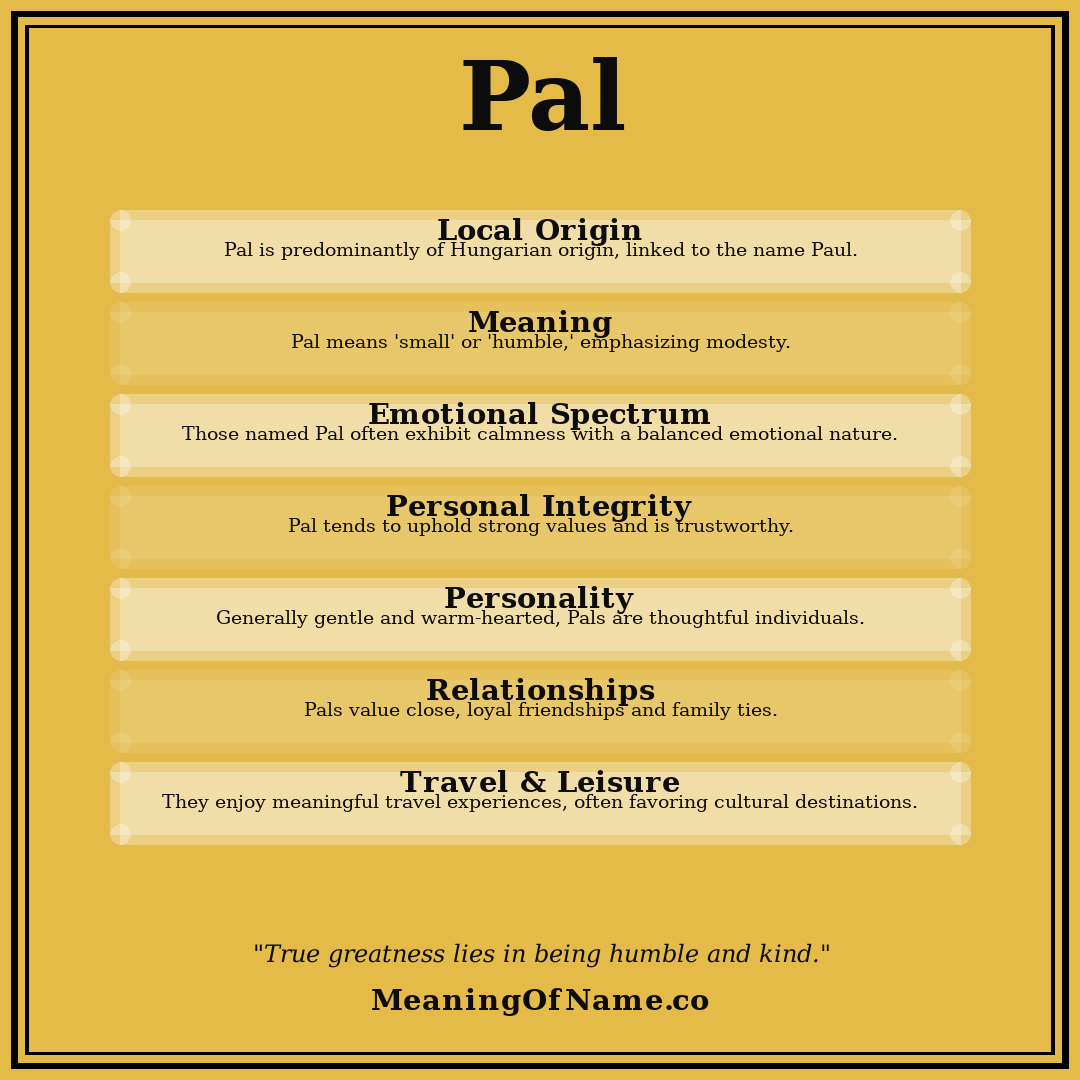 Pal name meaning poster