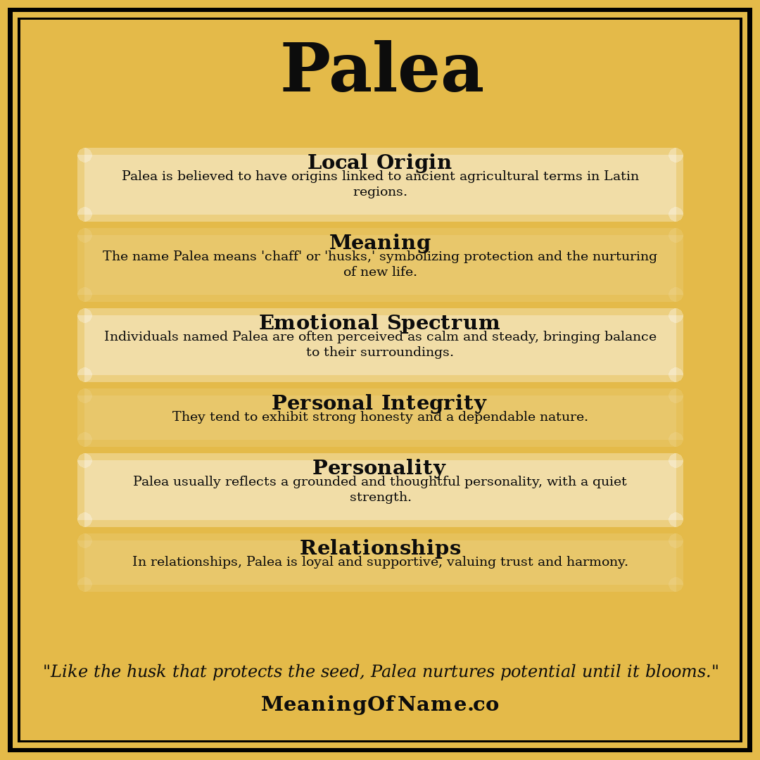 Palea name meaning poster