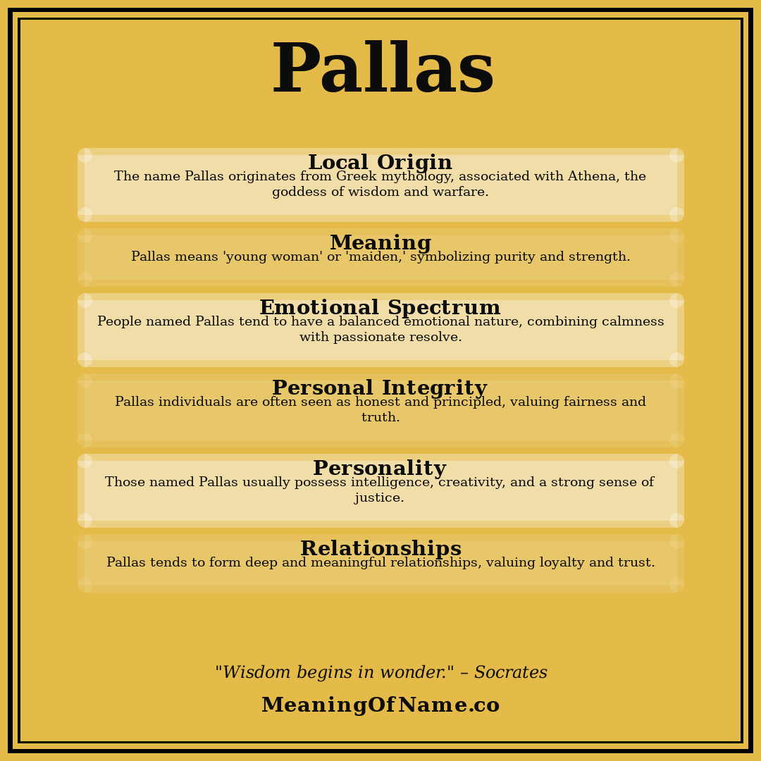 Pallas name meaning poster