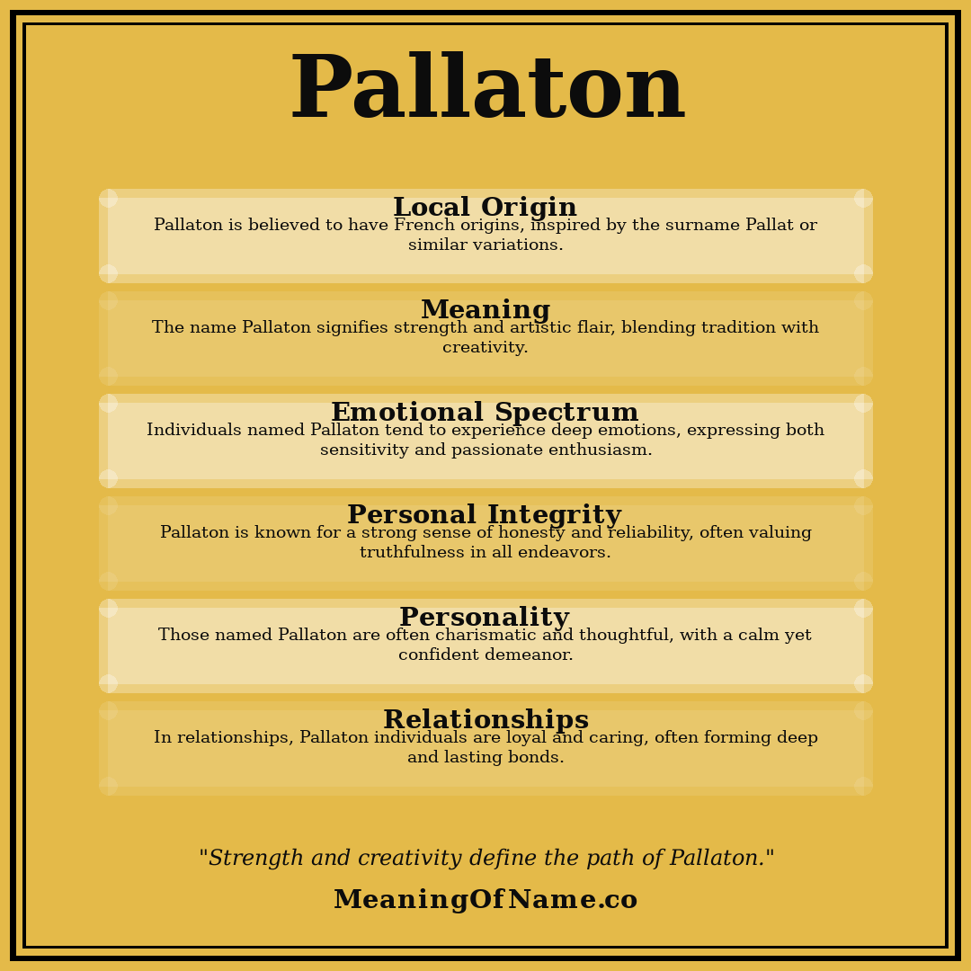 Pallaton name meaning poster