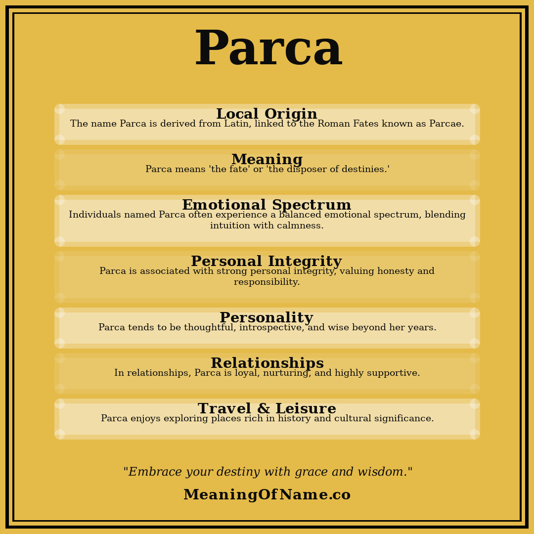 Parca name meaning poster