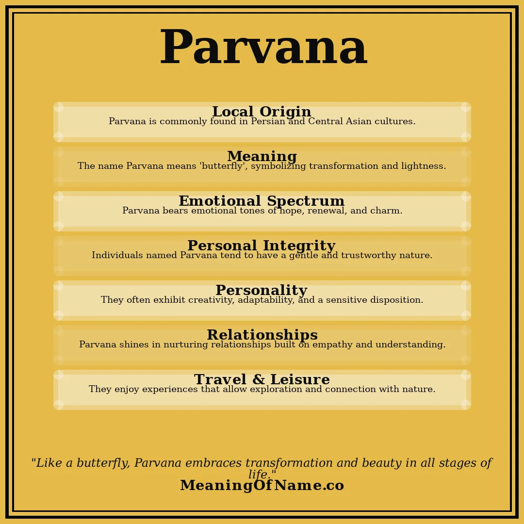 Parvana name meaning poster