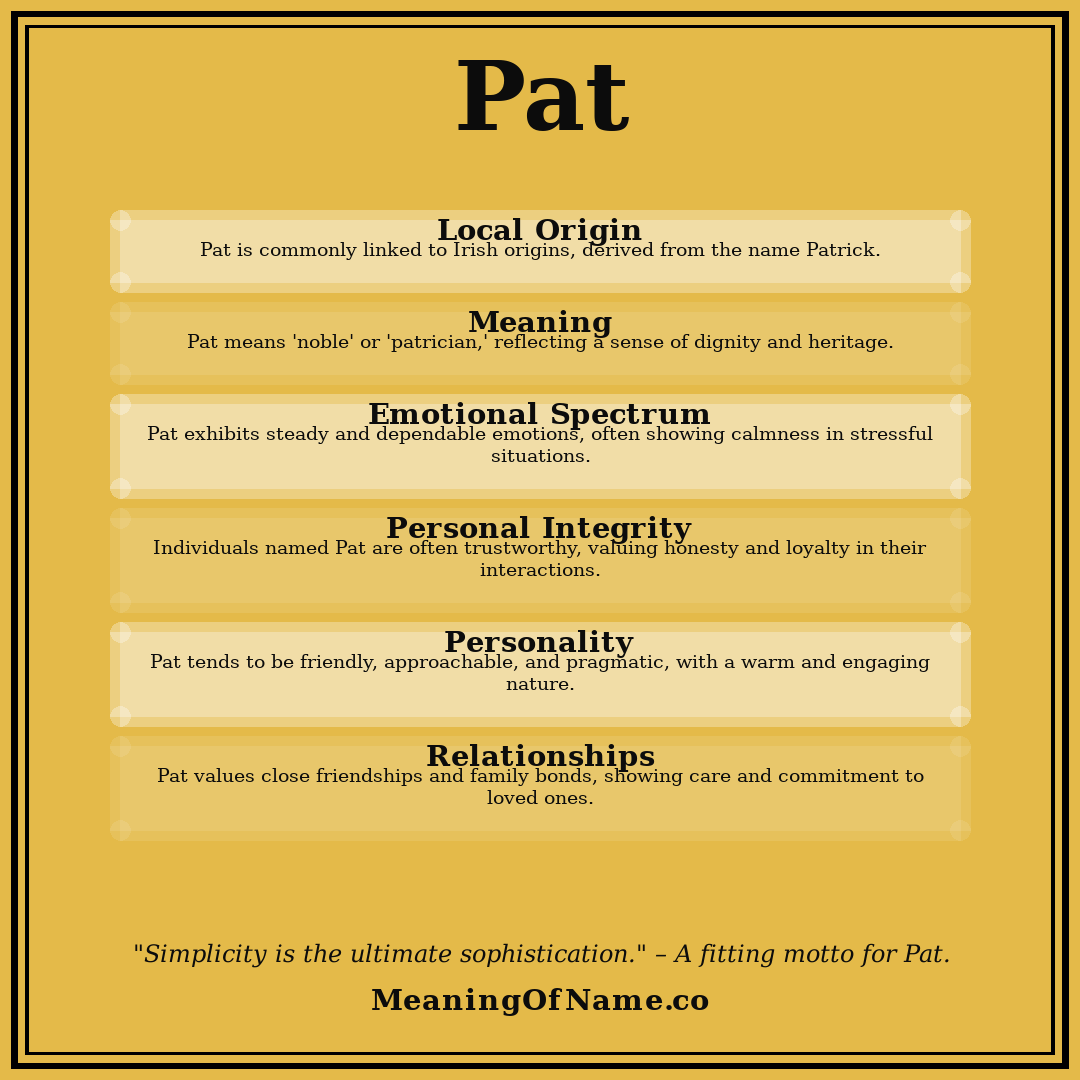 Pat name meaning poster