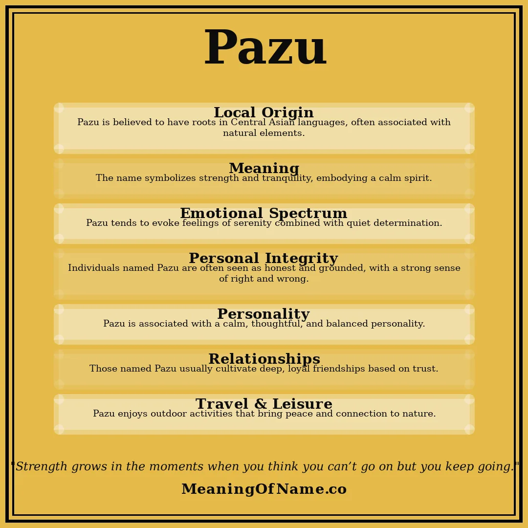 Pazu name meaning poster