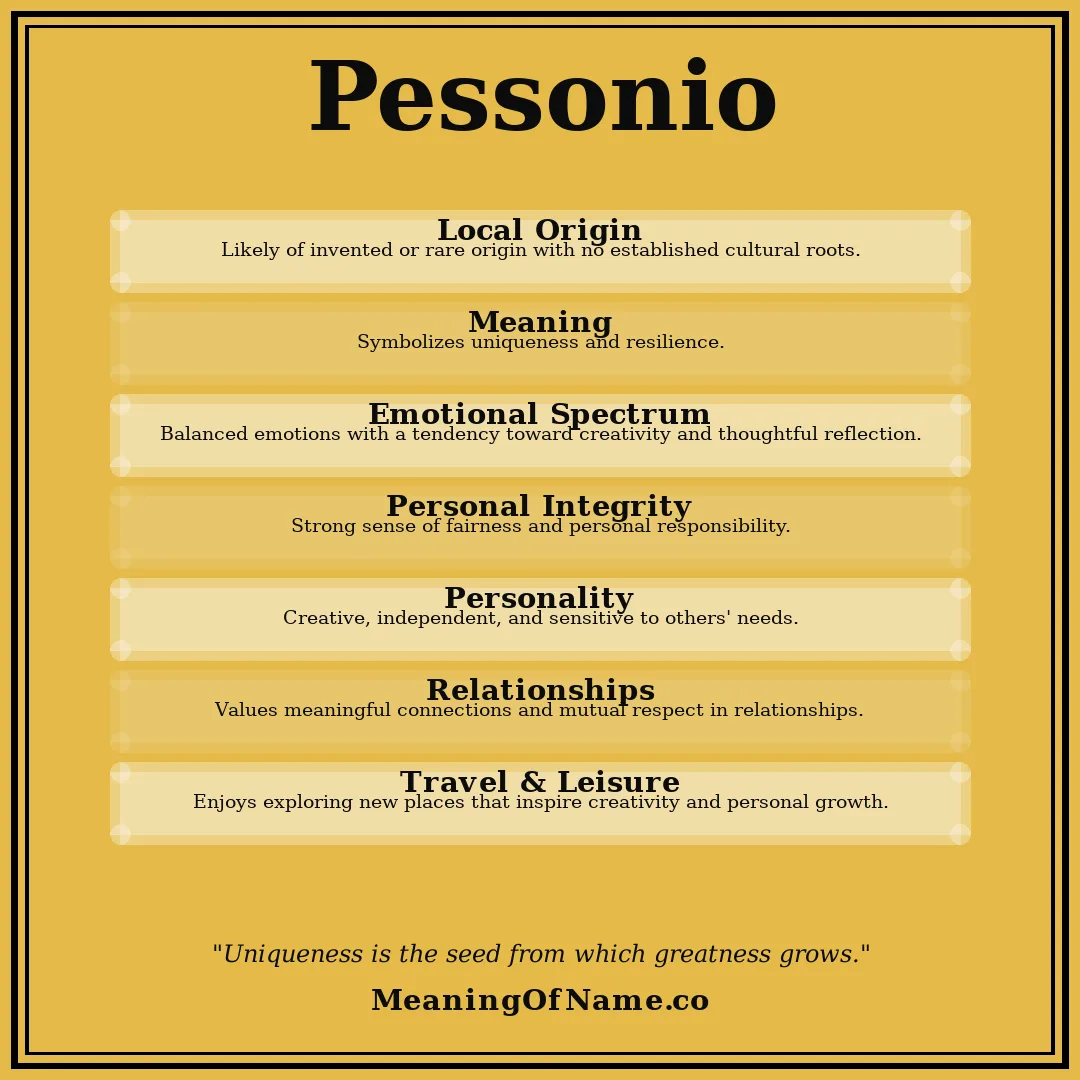 Pessonio name meaning poster
