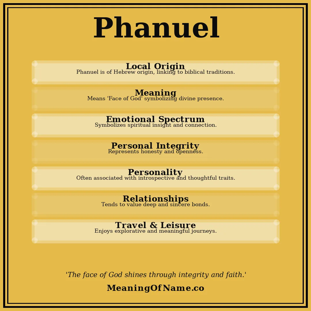 Phanuel name meaning poster