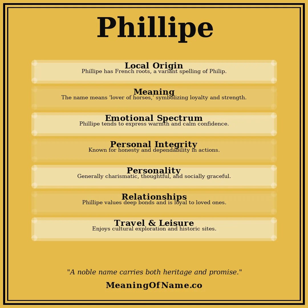 Phillipe name meaning poster