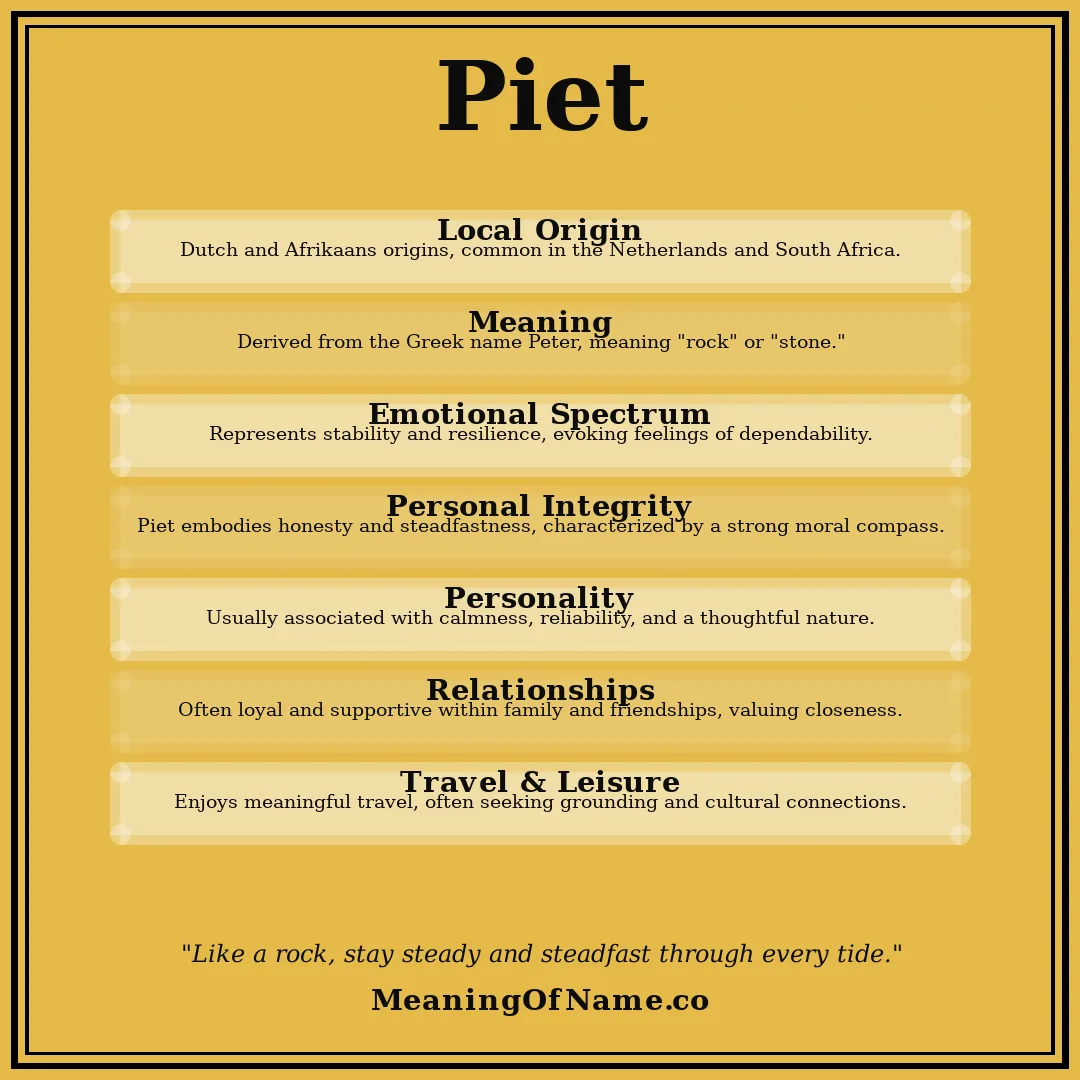 Piet name meaning poster