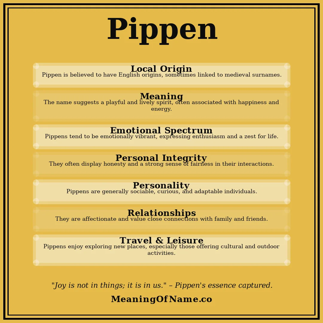 Pippen name meaning poster