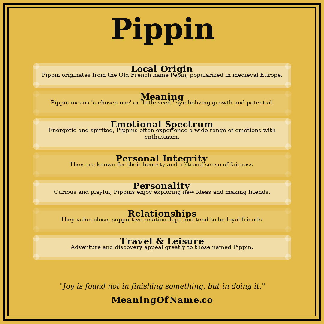 Pippin name meaning poster