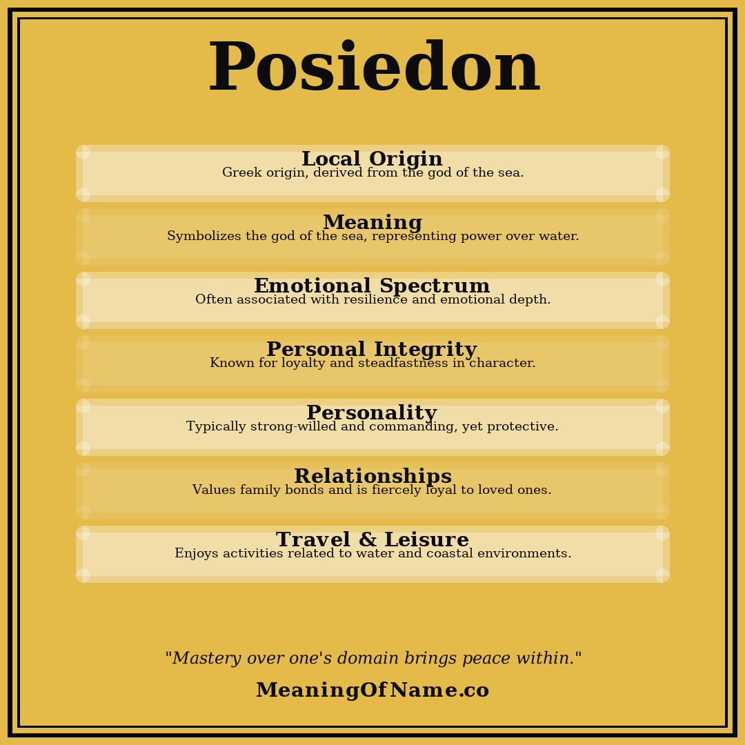 Posiedon name meaning poster