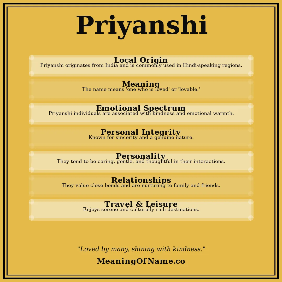 Priyanshi name meaning poster