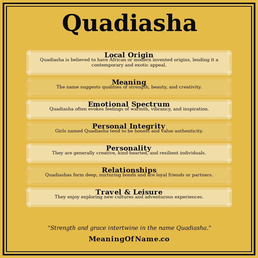 Quadiasha name meaning poster