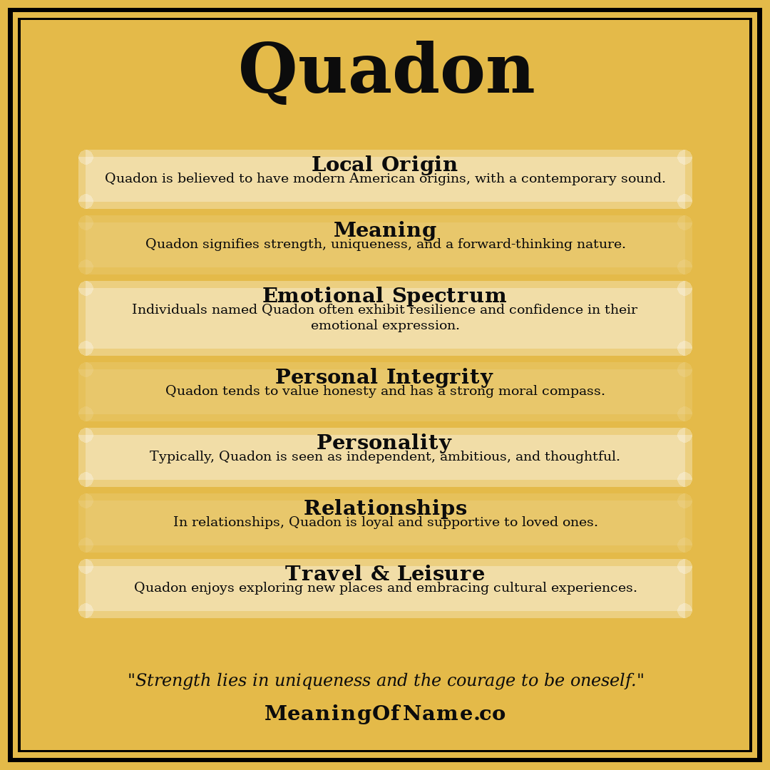 Quadon name meaning poster