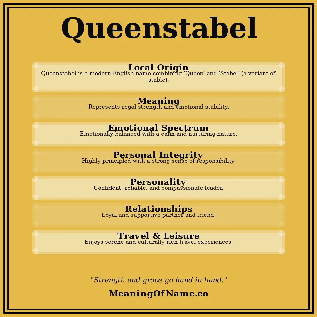 Queenstabel name meaning poster