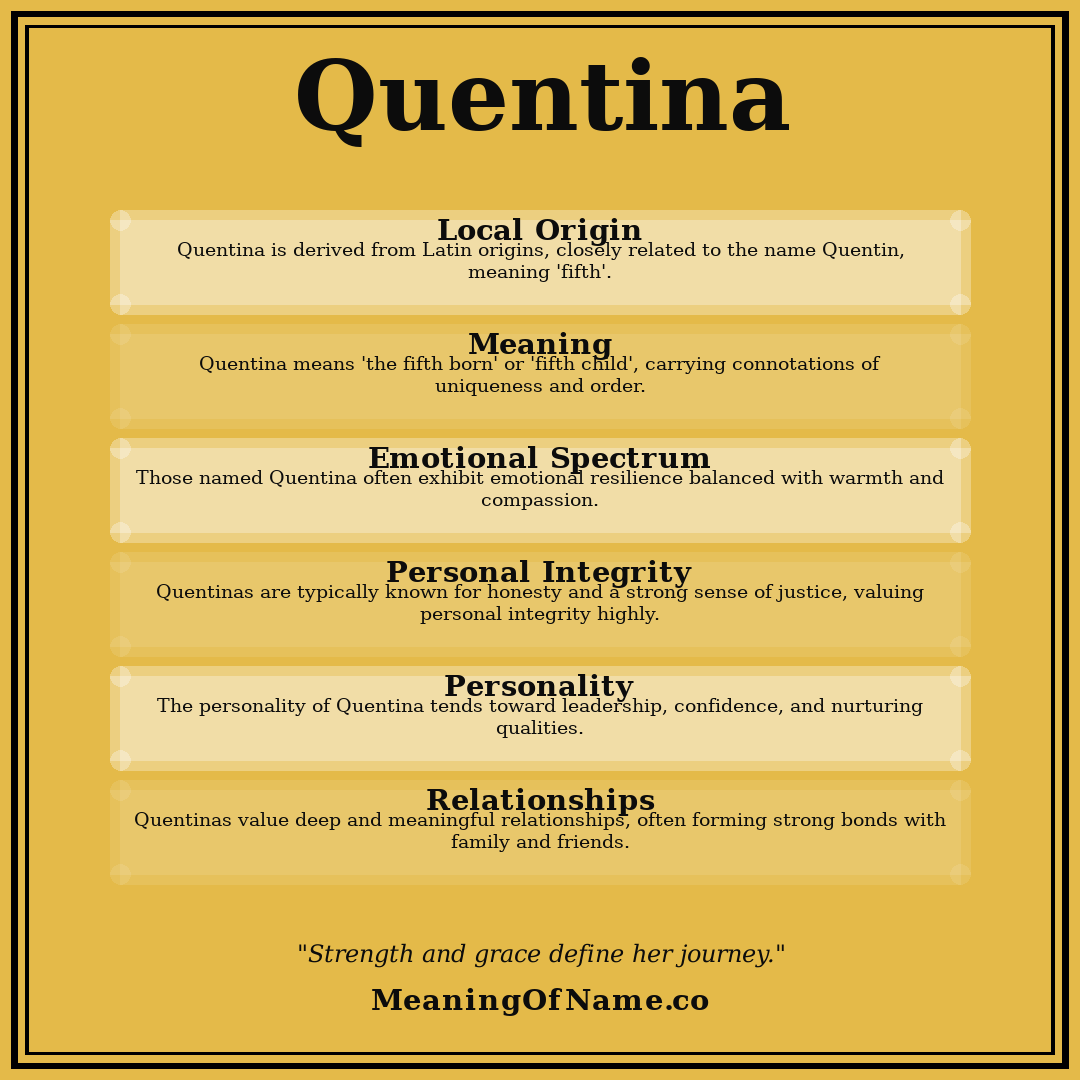 Quentina name meaning poster
