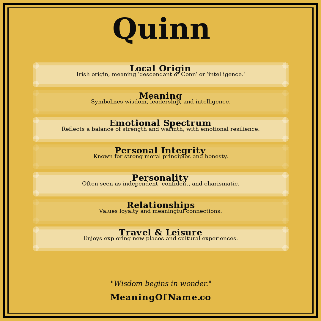 Quinn name meaning poster