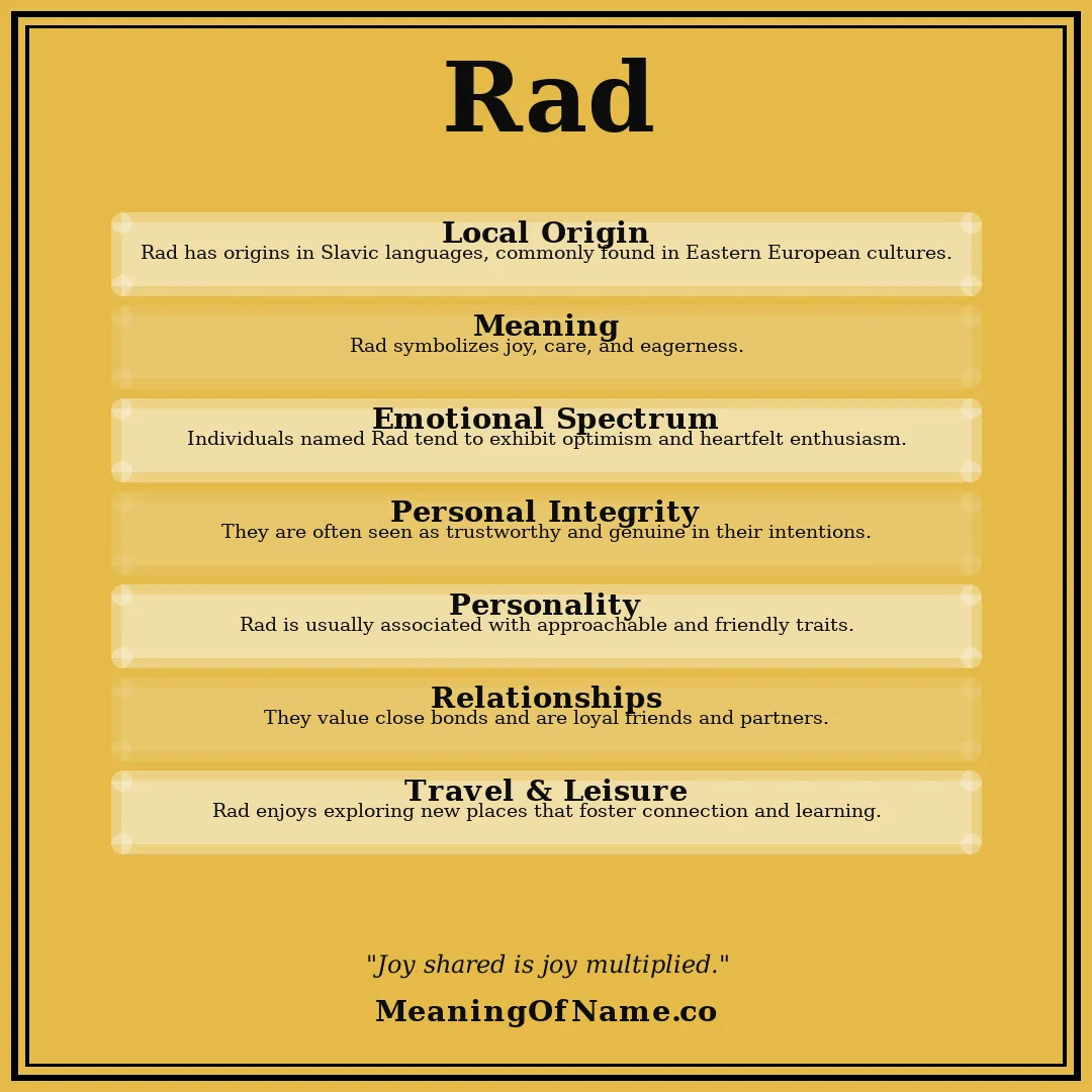 Rad name meaning poster