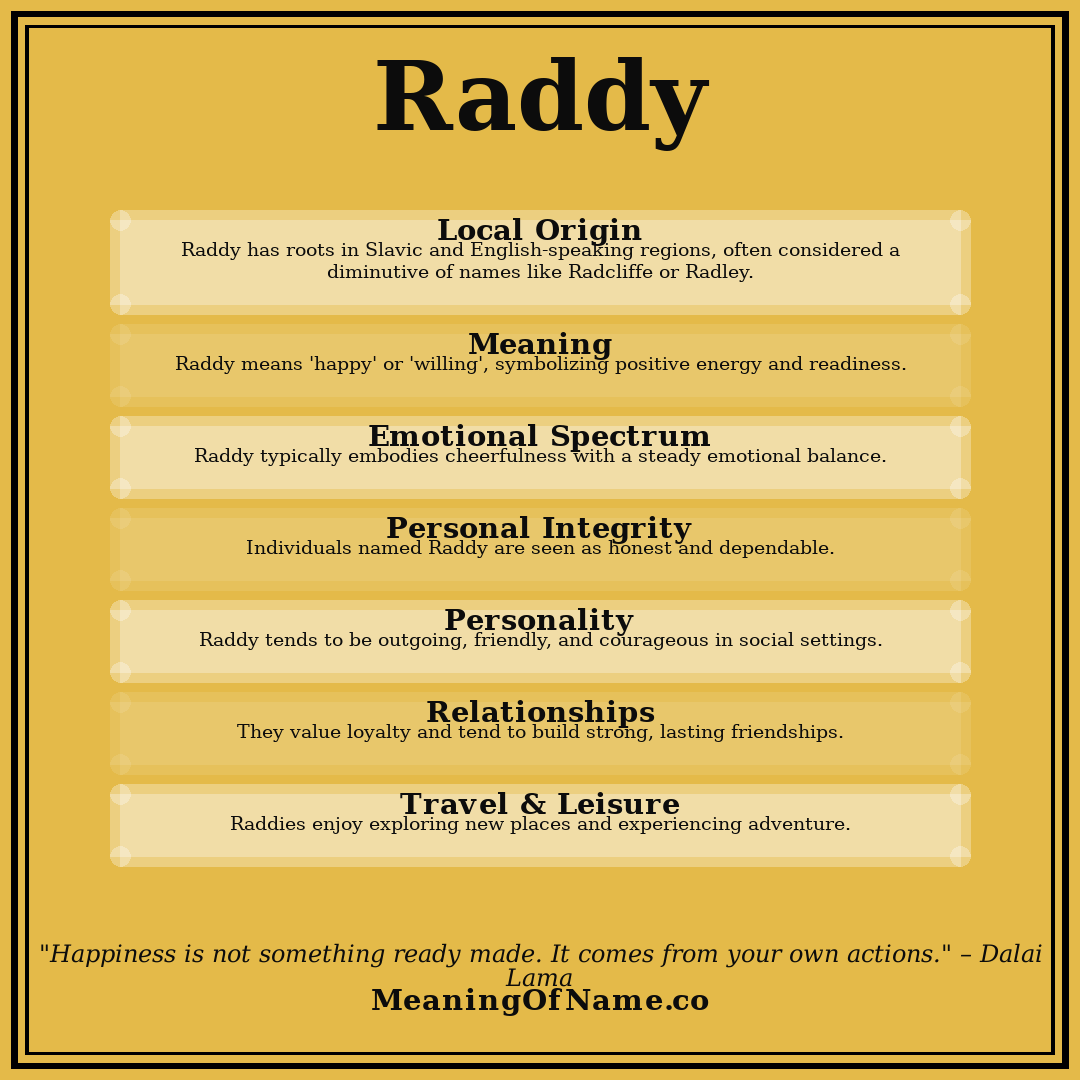 Raddy name meaning poster