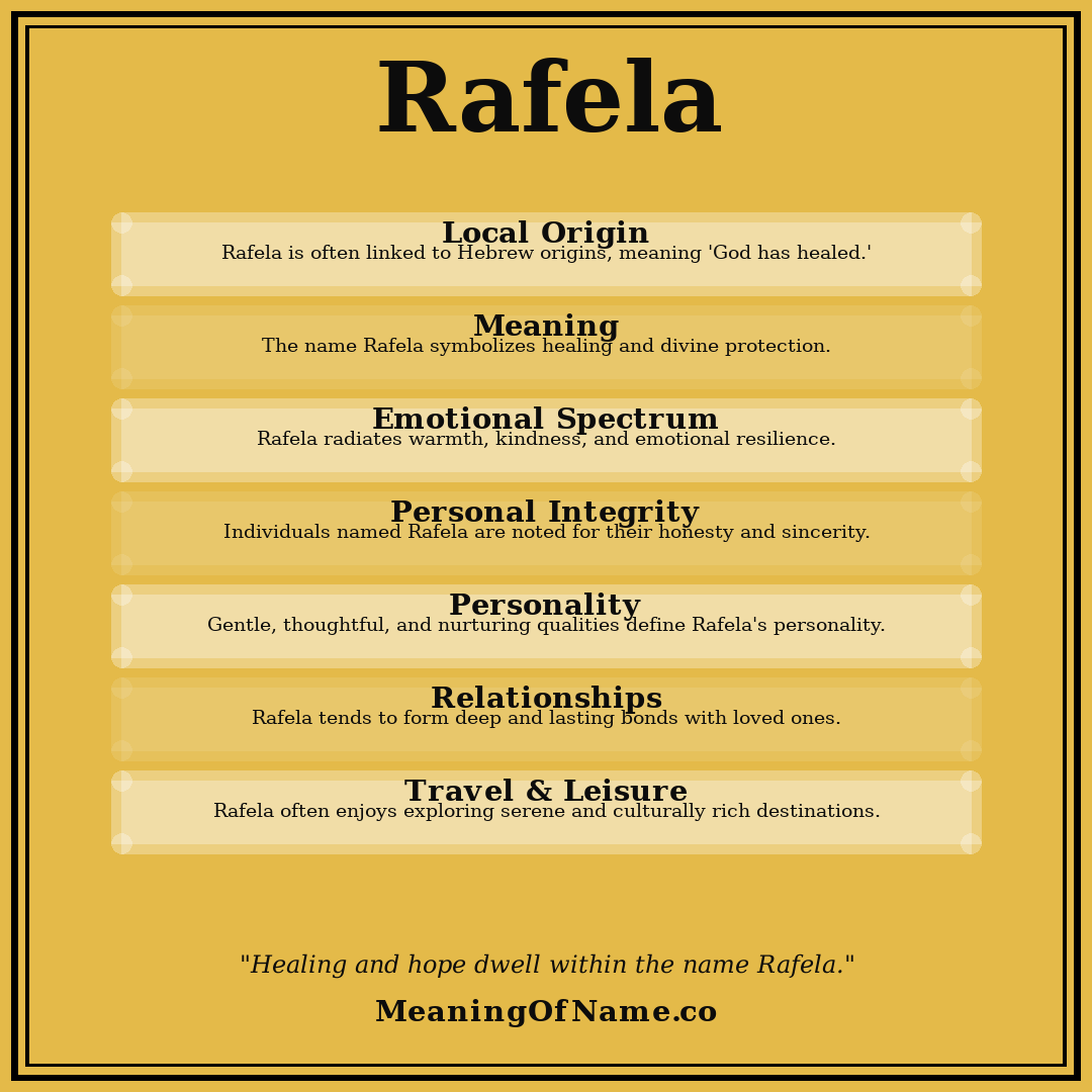 Rafela name meaning poster