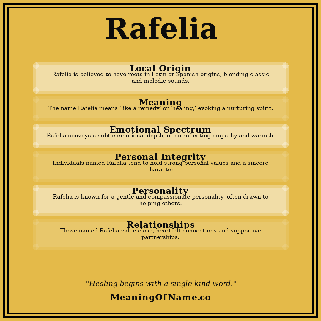 Rafelia name meaning poster
